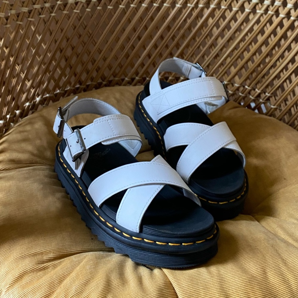 Doc Marten Women’s Sandals White Leather Voss II